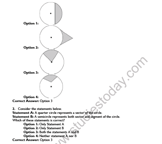 Cbse Class 10 Mathematics Area Related To Circle Worksheet Set D 1601